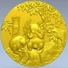 Панды в бамбуковой роще - 3D модель STL для ЧПУ