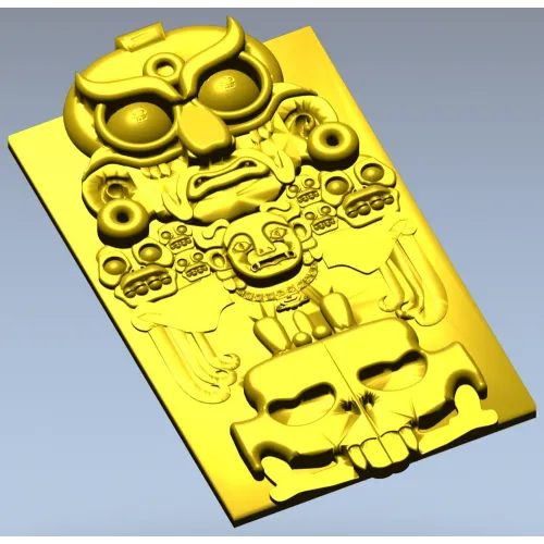 Owl Totem Decorative Panel - STL 3D Model for CNC