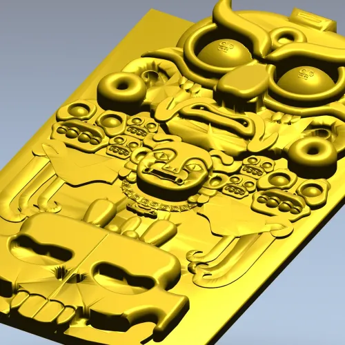 Owl Totem Decorative Panel - STL 3D Model for CNC