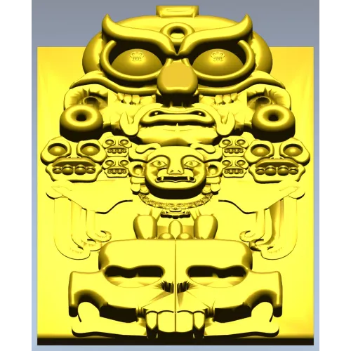 Owl Totem Decorative Panel - STL 3D Model for CNC
