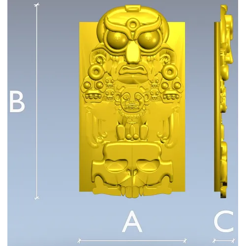 Owl Totem Decorative Panel - STL 3D Model for CNC