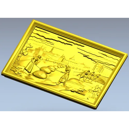 Панно "Сбор урожая у крепости" - 3D STL модель для ЧПУ