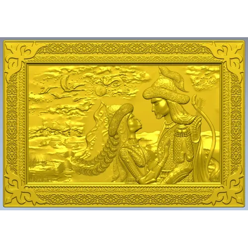 Romantic Bas-Relief Panel STL for CNC