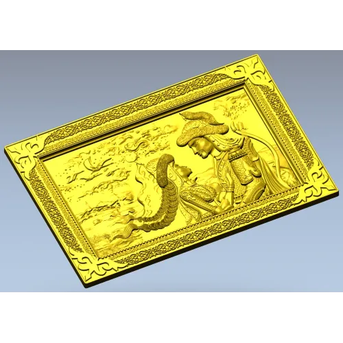 Romantic Bas-Relief Panel STL for CNC