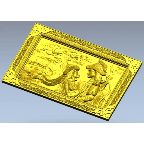 Romantic Bas-Relief Panel STL for CNC