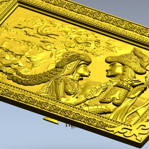 Romantic Bas-Relief Panel STL for CNC