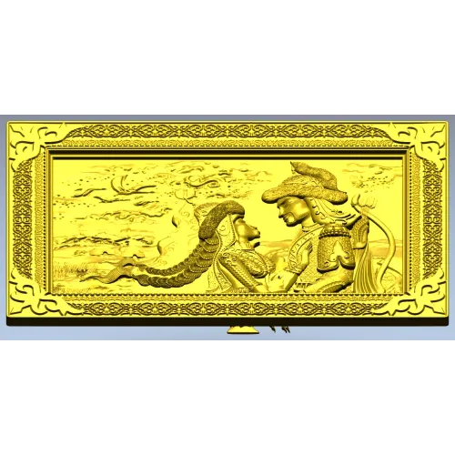 Romantic Bas-Relief Panel STL for CNC