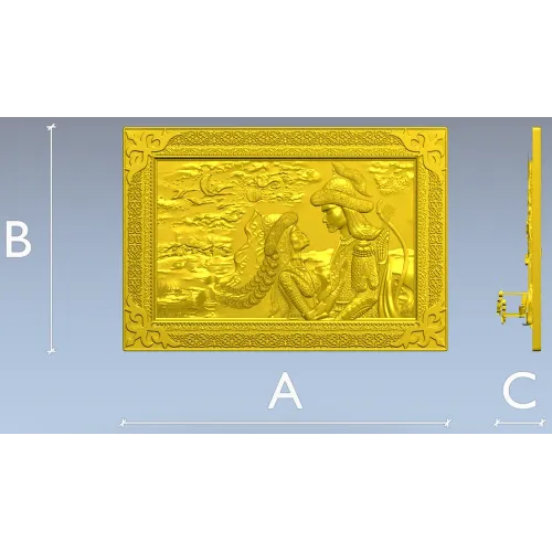 Romantic Bas-Relief Panel STL for CNC
