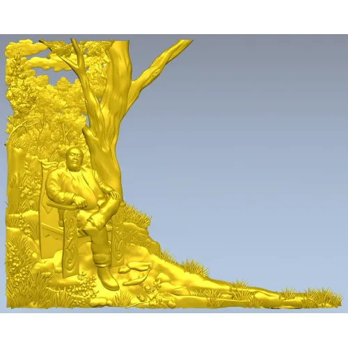Woodland Rest - corner relief STL for CNC