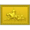 Рельефное панно "Кавалерийский марш" - 3D модель STL для ЧПУ