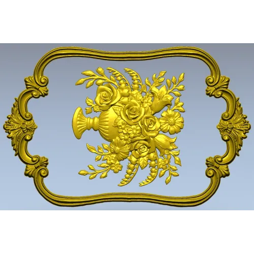 Декоративное панно в стиле рококо - stl модель для ЧПУ