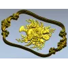 Декоративное панно в стиле рококо - stl модель для ЧПУ