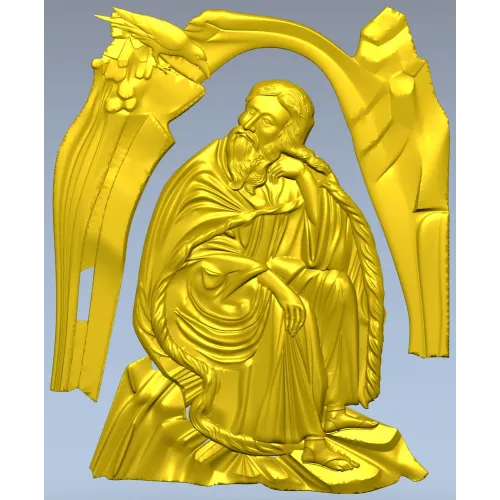 Панно для ЧПУ "Созерцатель" - 3D STL модель для резьбы по дереву
