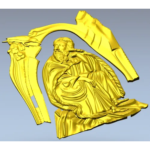 Панно для ЧПУ "Созерцатель" - 3D STL модель для резьбы по дереву