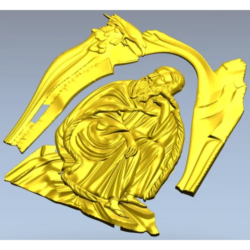 Панно для ЧПУ "Созерцатель" - 3D STL модель для резьбы по дереву