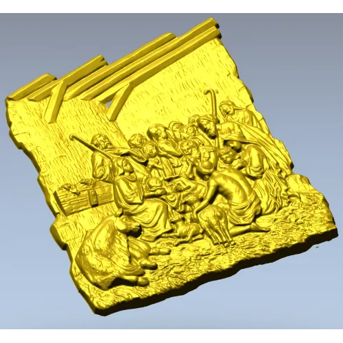 Рождественское панно - 3D модель STL для ЧПУ