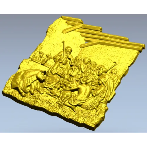 Рождественское панно - 3D модель STL для ЧПУ