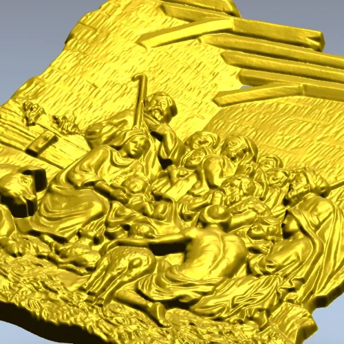 Рождественское панно - 3D модель STL для ЧПУ