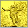 Ascending Christ bas-relief - STL 3D model for CNC milling
