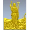 Saint John the Baptist bas-relief STL for CNC