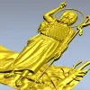 Saint John the Baptist bas-relief STL for CNC