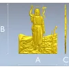 Saint John the Baptist bas-relief STL for CNC