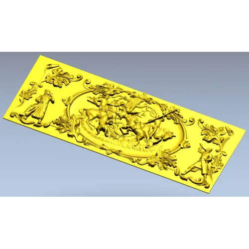 Baroque Hunting Panel - STL 3D Model for CNC