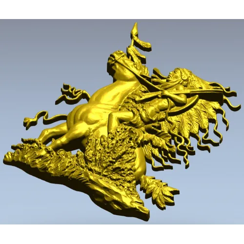 Панно "Всадник в перьях" - 3D модель STL для ЧПУ