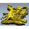 Панно "Всадник в перьях" - 3D модель STL для ЧПУ
