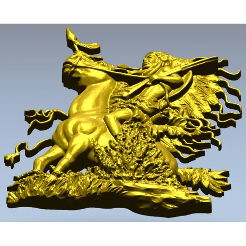 Панно "Всадник в перьях" - 3D модель STL для ЧПУ