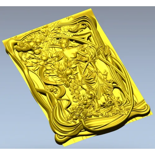 Панно в стиле ар-нуво - 3D модель STL для ЧПУ