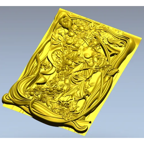 Панно в стиле ар-нуво - 3D модель STL для ЧПУ