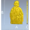 Апостол Пётр - stl модель панно для ЧПУ