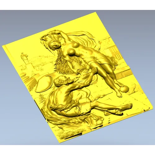 Панно "Встреча на набережной" - 3D модель STL для ЧПУ
