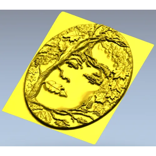 Sylvan Muse Medallion - STL 3D model for CNC router