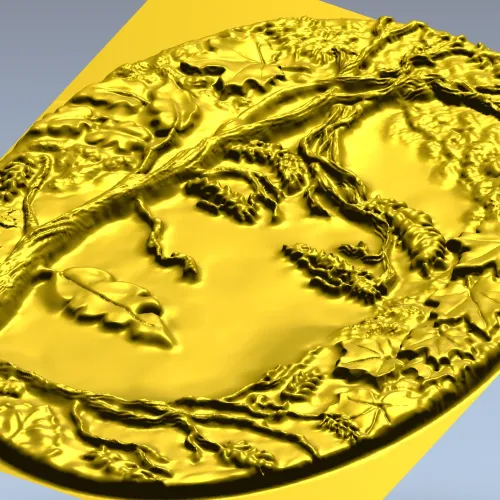 Sylvan Muse Medallion - STL 3D model for CNC router