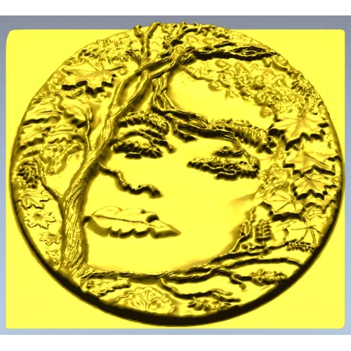 Sylvan Muse Medallion - STL 3D model for CNC router
