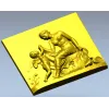 Classical Bas-Relief Panel with Putto - STL 3D Model for CNC