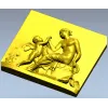 Classical Bas-Relief Panel with Putto - STL 3D Model for CNC