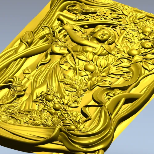 Рельефное панно в стиле модерн - 3D модель STL для ЧПУ