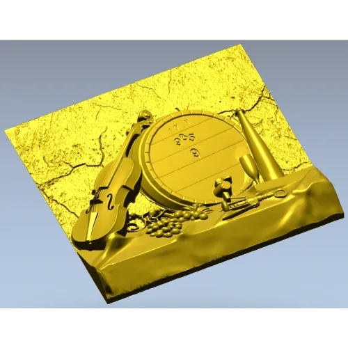 STL модель панно "Винная серенада" - 3D модель для ЧПУ