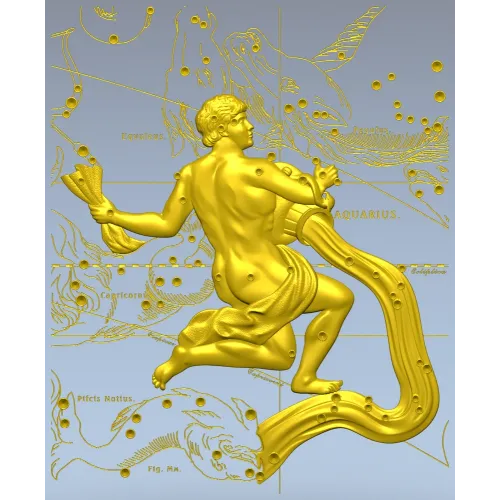 Панно "Водный носитель" - 3D модель STL для ЧПУ