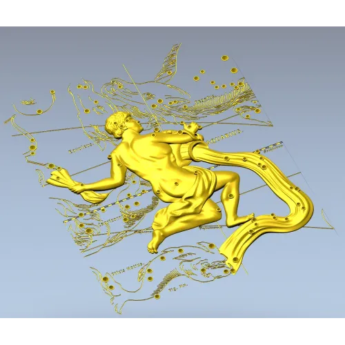 Панно "Водный носитель" - 3D модель STL для ЧПУ