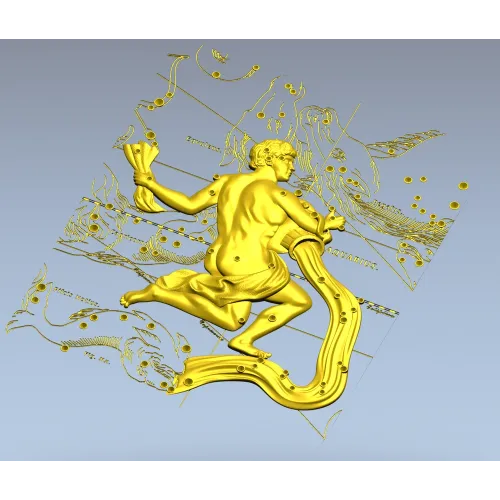 Панно "Водный носитель" - 3D модель STL для ЧПУ