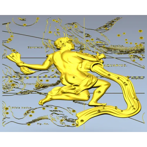 Панно "Водный носитель" - 3D модель STL для ЧПУ