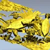 Панно "Танец воинов" - 3D модель STL для ЧПУ
