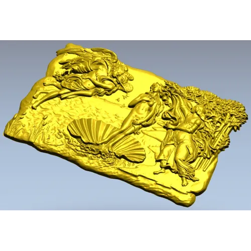 3D модель панно "Венера на раковине" - STL для ЧПУ