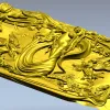Art Nouveau Nymph Decorative Panel 3D STL for CNC