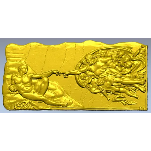 Classical Creation bas-relief - 3D STL model for CNC carving
