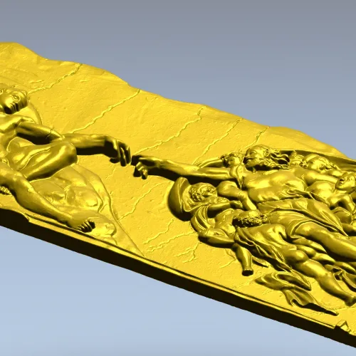 Classical Creation bas-relief - 3D STL model for CNC carving